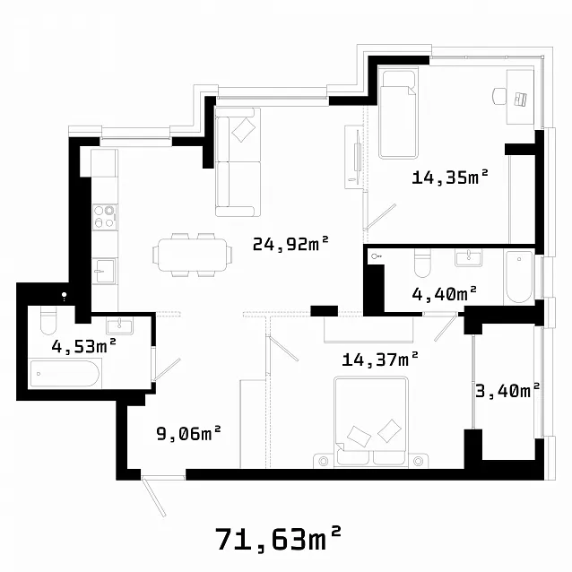 2-комнатная