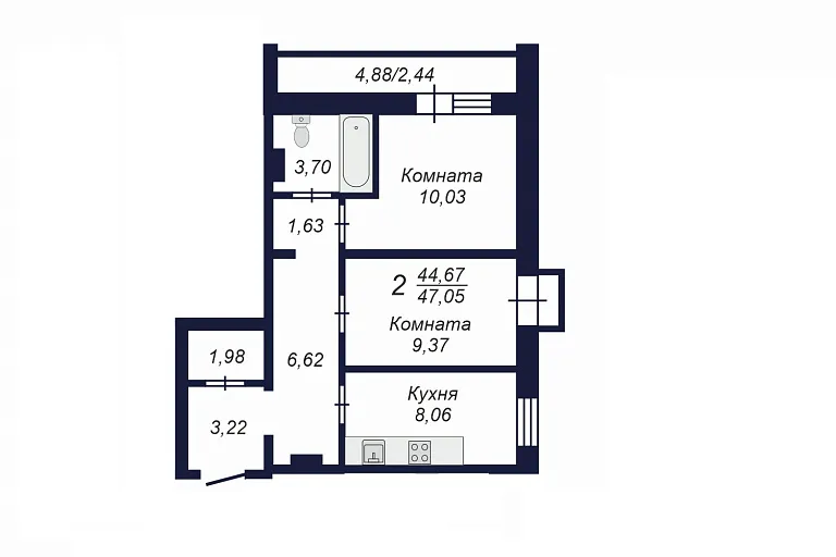 2-комнатная