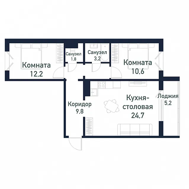 2-комнатная