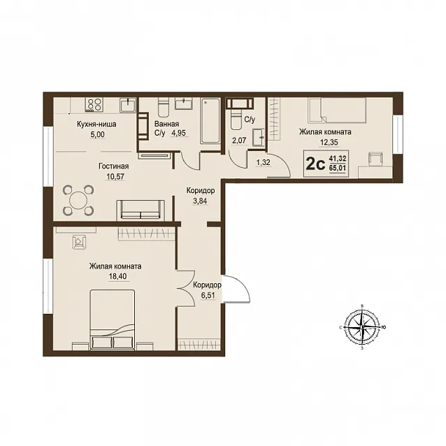 2-комнатная