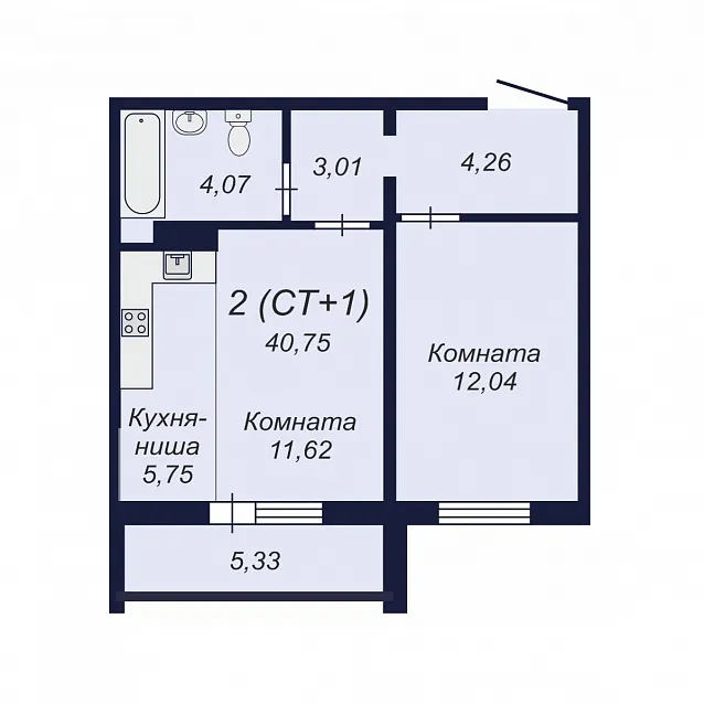 1-комнатная