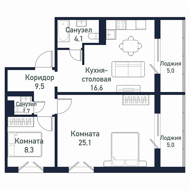 2-комнатная